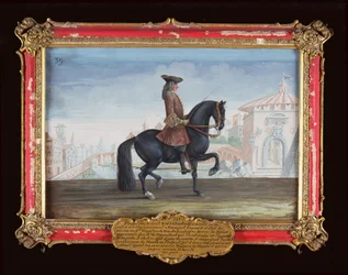 No. 39 Le Superbe, a Horse of the Spanish Riding School Performing a Dressage Movement Called a Piaffe