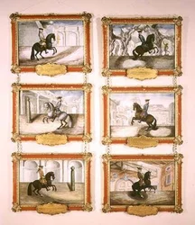The Spanish Riding School, six equestrian paintings