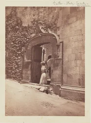 Woman Entering Gate