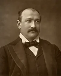 British actor Augustus Harris in Human Nature, 1886