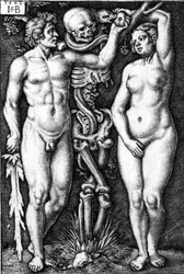 Adam and Eve, engraved by Hans Sebald Beham, 1543