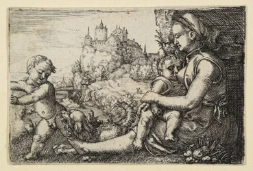 Mother with Two Boys