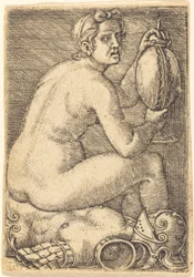 Naked Woman on an Armor (Prudentia?)