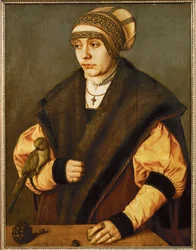 Portrait of a Woman with Parrot