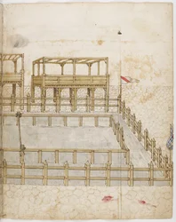 Lice for Tournament. Illumination from the Book of Tournaments of King René of Anjou