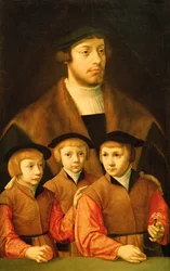 Portrait of a Man and His Three Sons, late 1530s-early 1540s