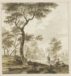 Landscape with Figures and a Fisherman on the Right