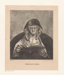 Portrait of an Old Reading Woman (Rembrandt