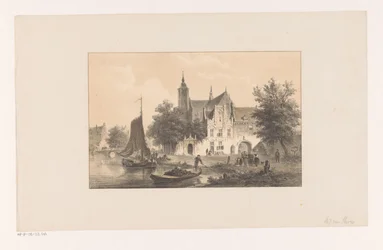 Cityscape with River and Church