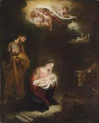 The Nativity with the Annunciation to the Shepherds Beyond