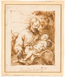 Saint Joseph and the Sleeping Christ Child