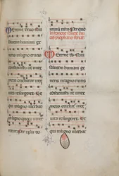 Missale: Fol. 182: Music for Various Ordinary Prayers, 1469