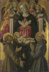 The Virgin and Child with Saints, Angels and a Donor from Altarpiece: The Virgin and Child with Saints