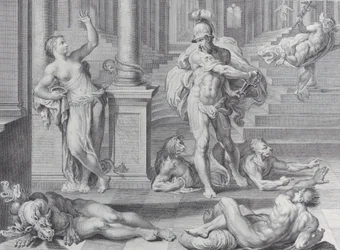 Plate 10: Ulysses compelling Circe to restore his companions