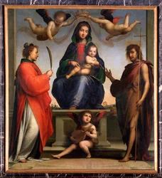 Virgin and Child with St John the Baptist and St Stephen