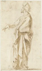 Draped Model, with One Hand Outstretched