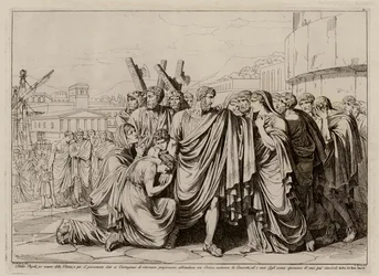 Atilius Regulus preparing to leave Rome to return to captivity in Carthage