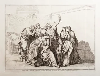 Brutus swears to revenge the death of Lucretia and condemns the Tarquin family from Rome