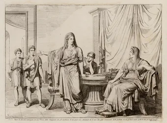 Cornelia, mother of the Gracchi, showing her sons as her jewels