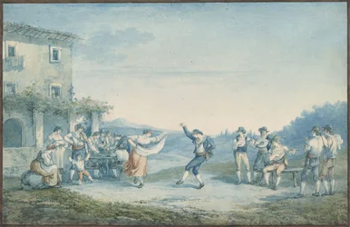 Dance of the Ramano, illustration for Roman Costumes and Customs