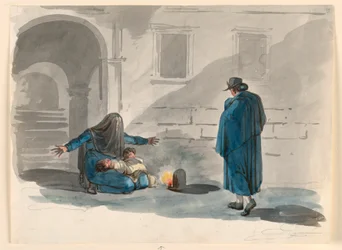 A Destitute Woman in Rome, 1807-08