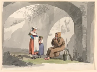 Two Girls from Frascati Visit a Hermit, 1807