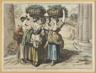 Roman women returning from the grape harvest