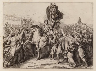 Romulus Carrying the Armour of King Acron to Rome in Triumph