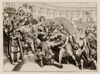Titus Quinctius Flamininus proclaiming the freedom of the Greek states