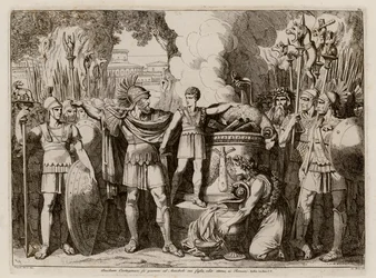 Young Hannibal swearing an oath of enmity towards the Romans