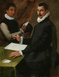 Portrait of an unknown man and his Servant