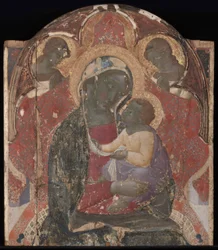 Virgin and Child Enthroned with Two Angels