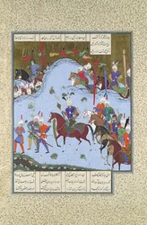 Bahram Gur Advances by Stealth against the Khaqan, Folio 577v