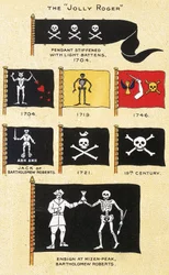 A selection of 18th century pirate flags