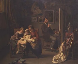The Artist with His Children in His Studio