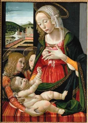 Madonna Nursing the Infant Jesus, Surrounded by Angels