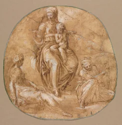 Virgin and Child with St. Catherine of Alexandria and Saint Anne (?)