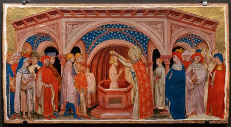 Pope St. Sylvester Baptising Constantine in Laterano