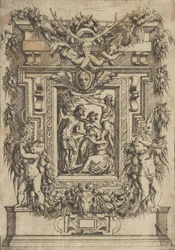 A young man offers his hand to a seated woman, another woman stands between them, ca. 1540-80