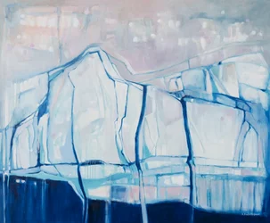 Blue Glacier Abstraction