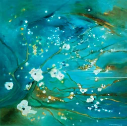 Teal Water Blossoms