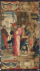 Christ and Pontius Pilate (Tapestry, 16th century, Brussels)