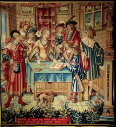 Curtain Illustrating the Liberal Arts: Arithmetic