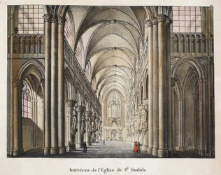 Interior of the Church of St. Gudula