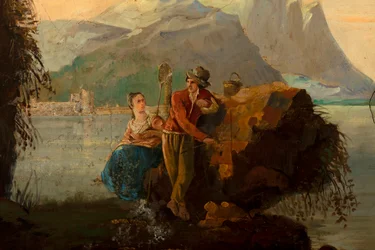 Meeting Room Murals with Rural Scenes (ca. 1810) Scene 5