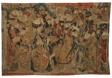 Tapestry, Alexander the Great Receiving the Submission of the Kings of Cyprus, Possibly from Tournai