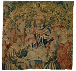 Tapestry, Banquet with King in an Arcade
