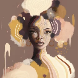 Abstract Melanin Woman