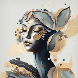 Blue Gold Goddess