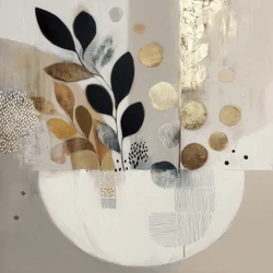 Golden Botanical Abstract
